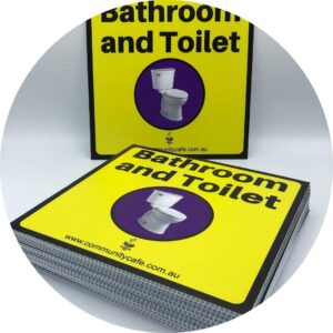 Bathroom and Toilet Corflute Signs