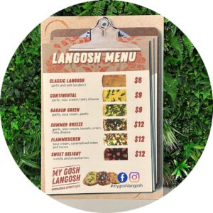 Langosh Menu Corflute Sign